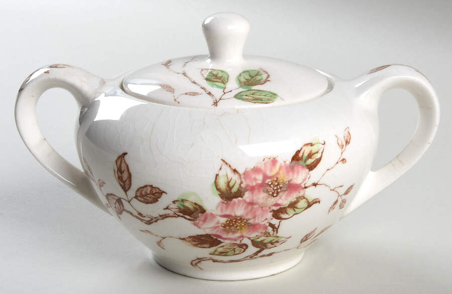 Springtime Sugar Bowl & Lid by Nasco (Japan)-1