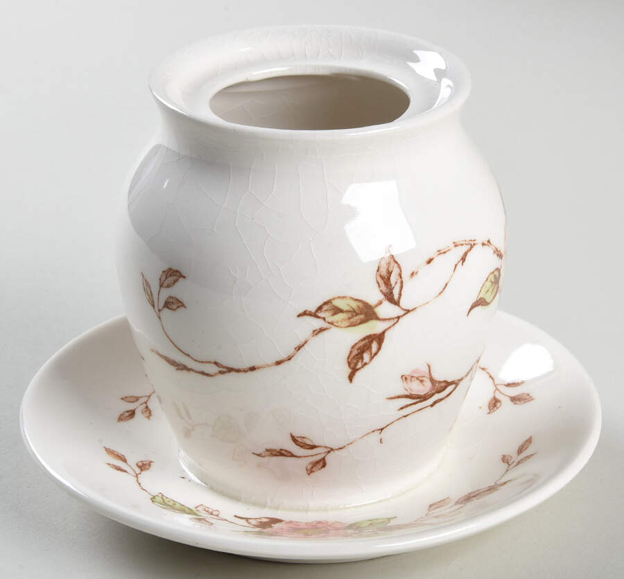 Springtime Jam/Jelly w/Attached Underplate No Lid by Nasco (Japan)-1