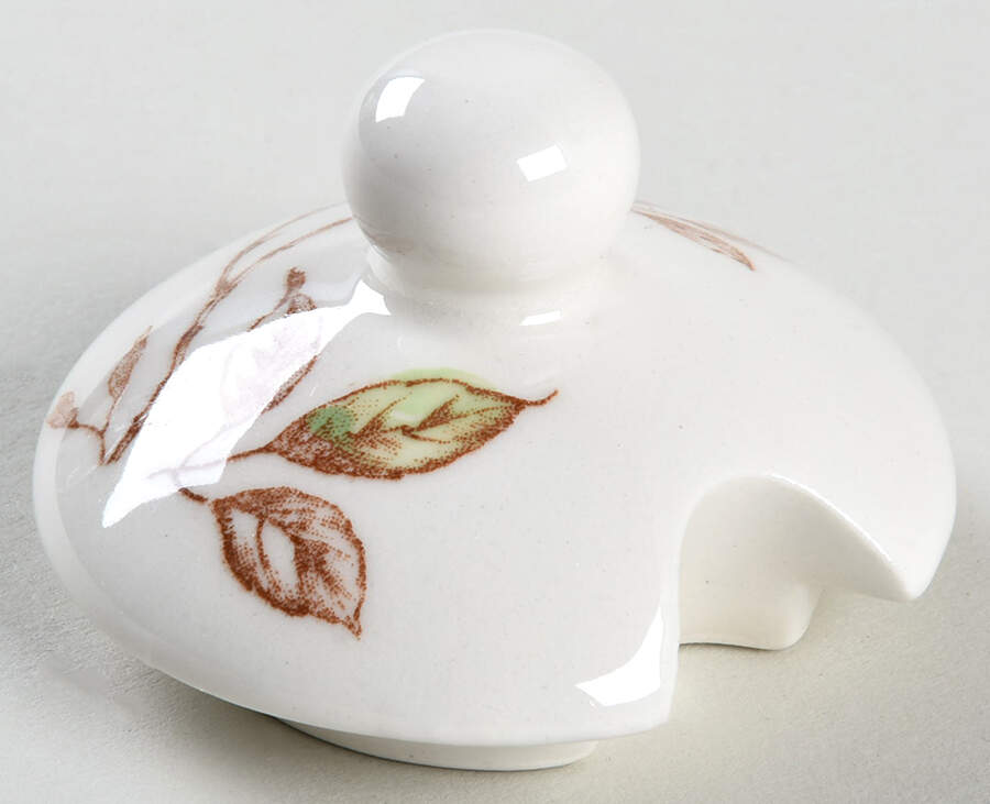 Springtime Lid for Jam/Jelly w/Attached Underplate by Nasco (Japan)-1