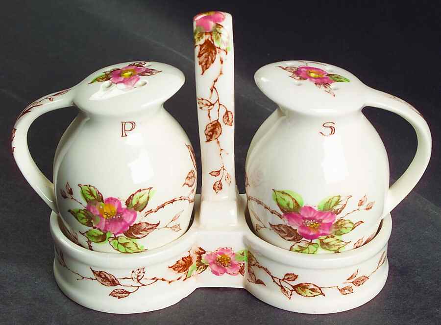Springtime (3 Pc) Salt & Pepper Tray Set by Nasco (Japan)-1