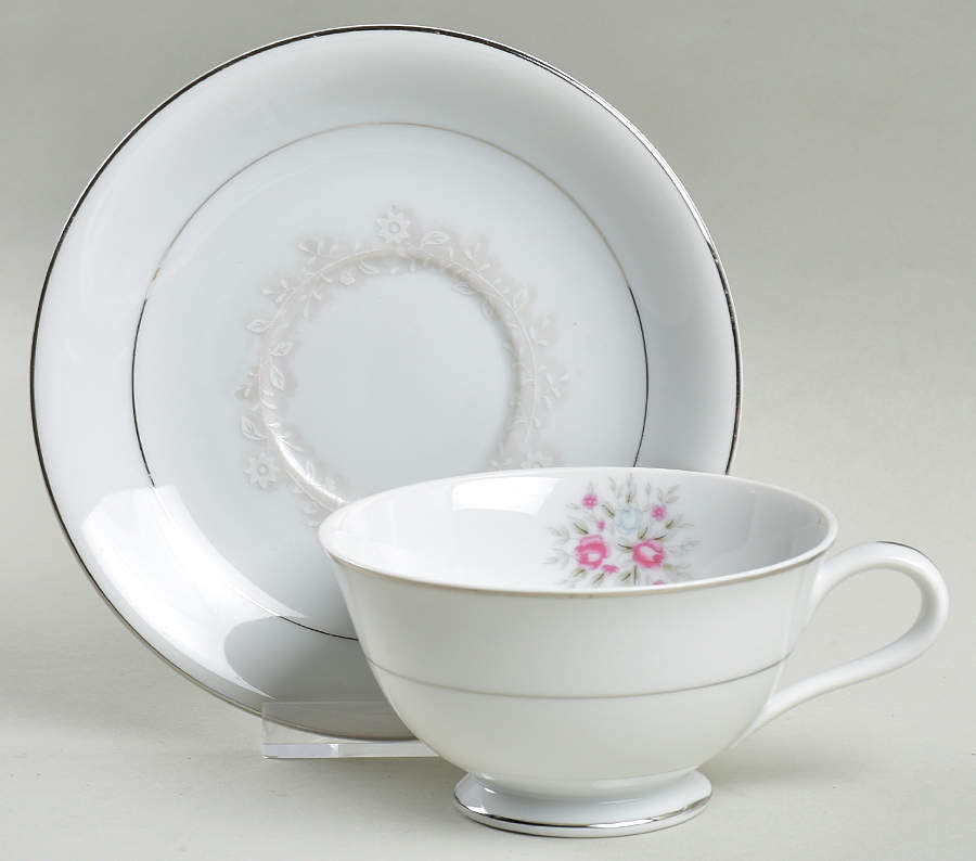 Sweet Afton Footed Cup & Saucer Set by Nasco (Japan)-1