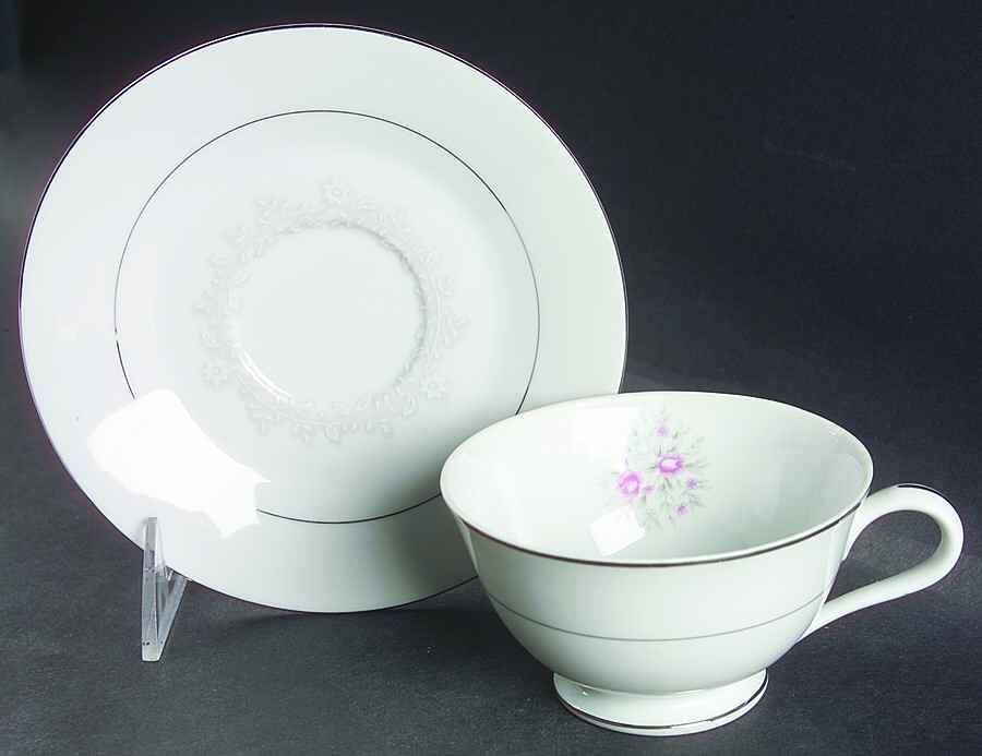 Sweet Afton Footed Cup & Saucer Set by Nasco (Japan)-1