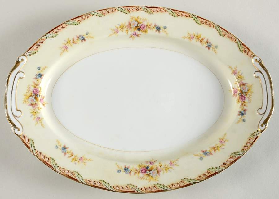Corinthia 12" Oval Serving Platter by National China-1