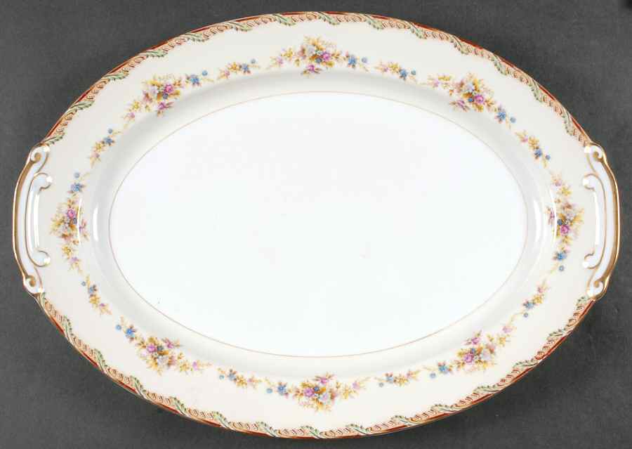 Corinthia 16" Oval Serving Platter by National China-1