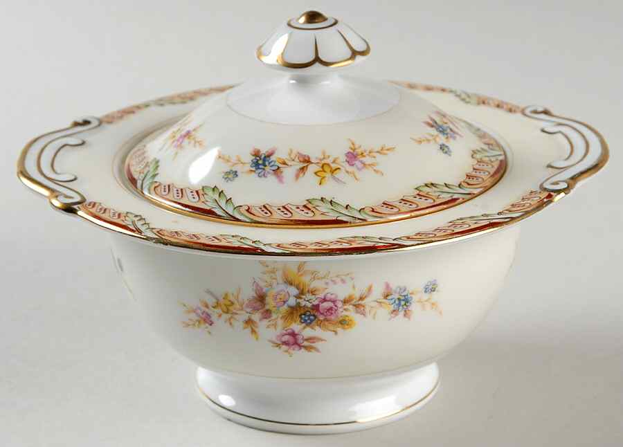 Corinthia Sugar Bowl & Lid by National China-1