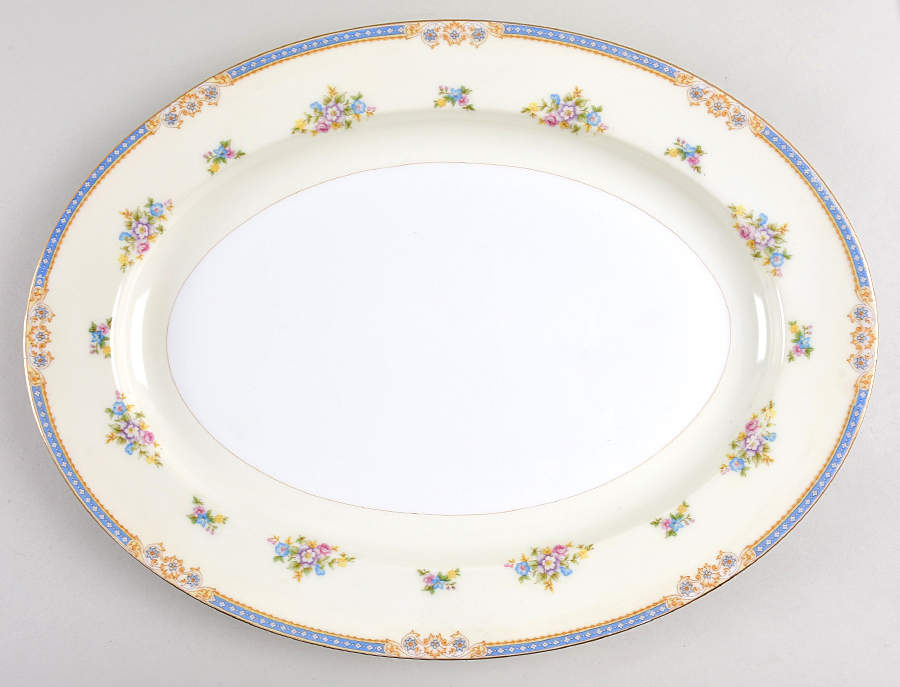Langley 16" Oval Serving Platter by National China-1