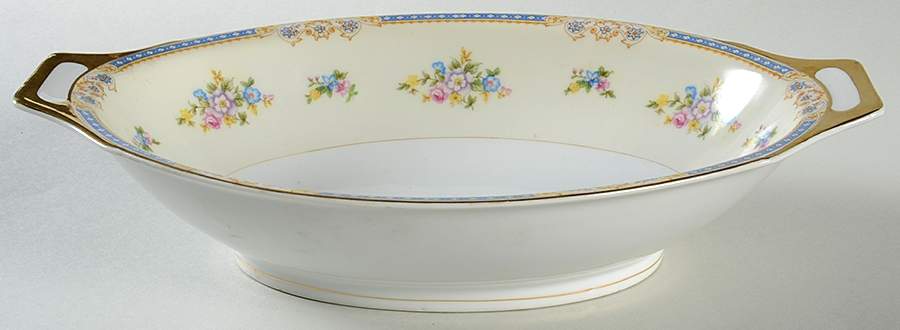 Langley 11" Oval Vegetable Bowl by National China-1
