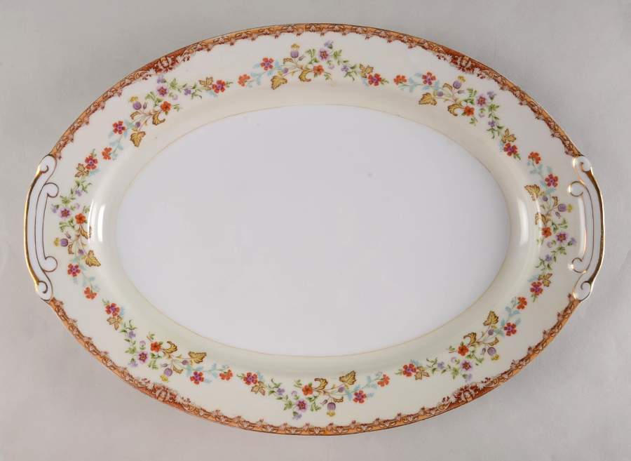 L'Automne 16" Oval Serving Platter by National China-1