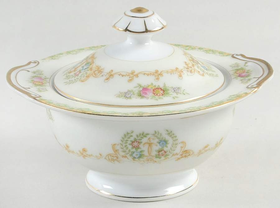 NAT1 Sugar Bowl & Lid by National China-1