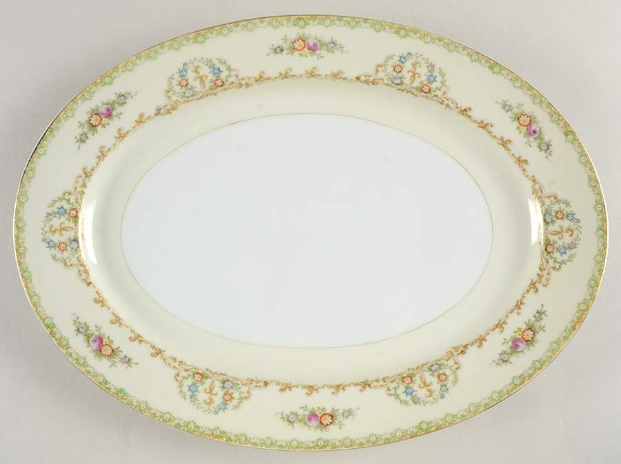 NAT1 13" Oval Serving Platter by National China-1