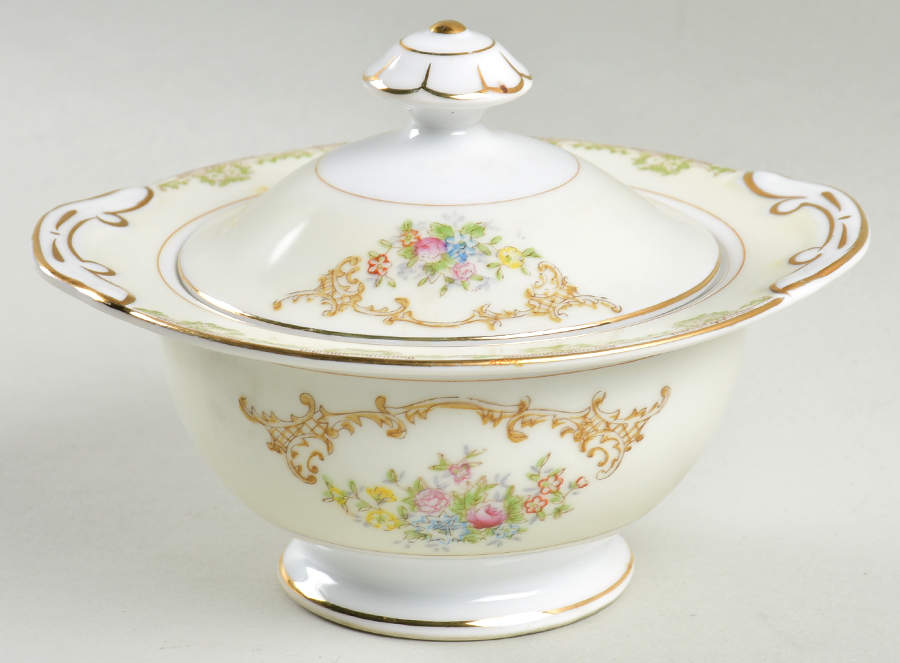 NAT14 Sugar Bowl & Lid by National China-1