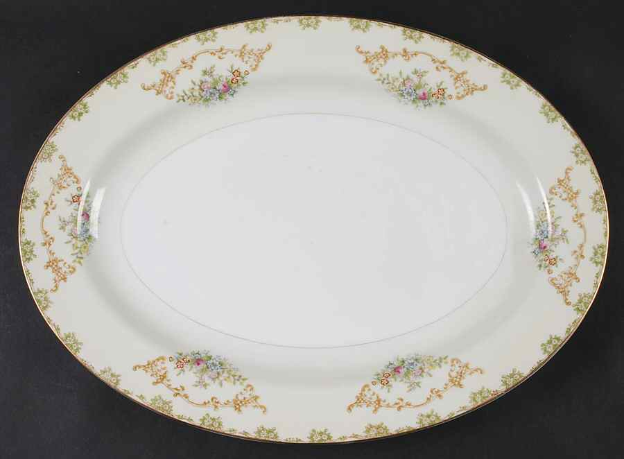 NAT14 14" Oval Serving Platter by National China-1