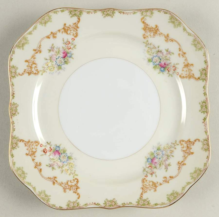 NAT14 Square Salad Plate by National China-1