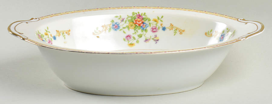 Patricia 10" Oval Vegetable Bowl by National China-1