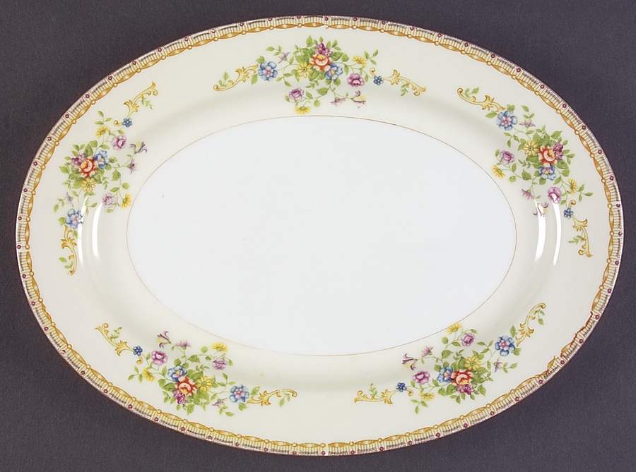 Patricia 12" Oval Serving Platter by National China-1