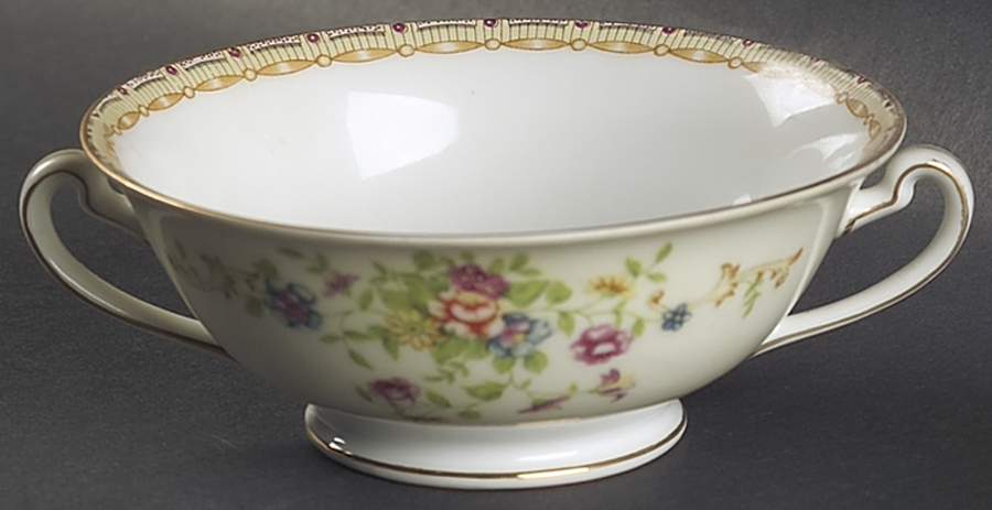 Patricia Footed Cream Soup Bowl by National China-1