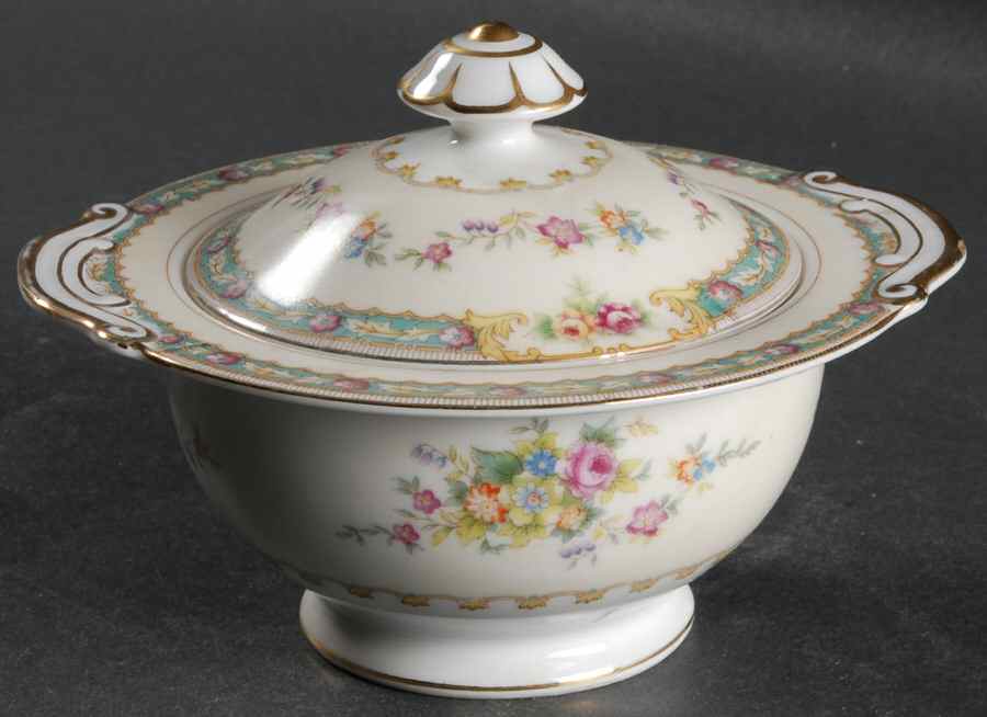 Rosemary Sugar Bowl & Lid by National China-1