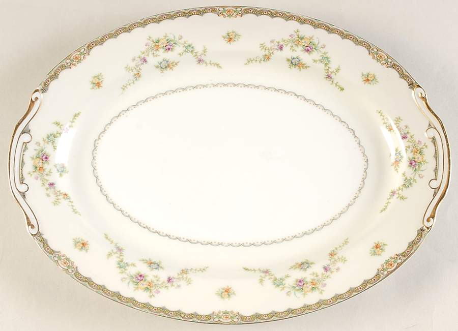 St. Louise 14" Oval Serving Platter by National China-1