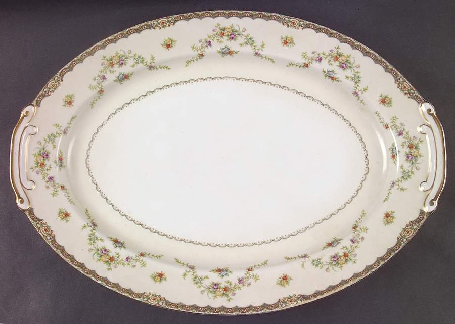 St. Louise 16" Oval Serving Platter by National China-1