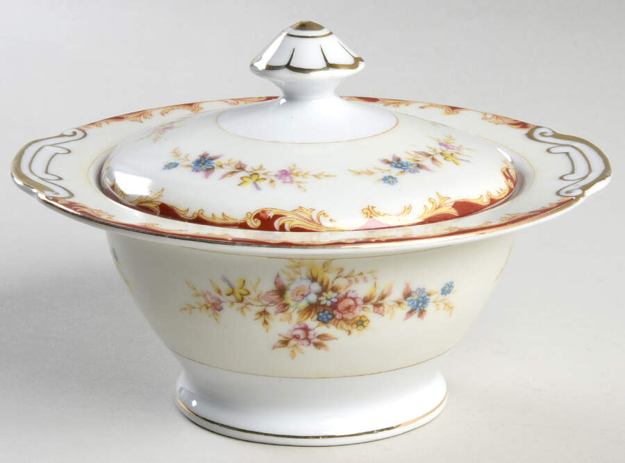 Wembley Sugar Bowl & Lid by National China-1