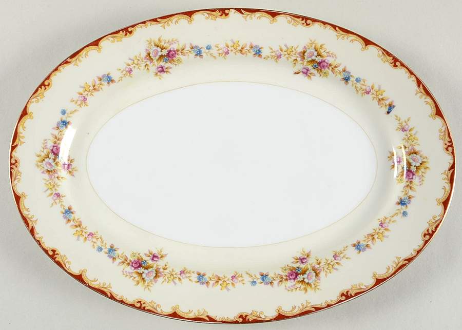 Wembley 11" Oval Serving Platter by National China-1