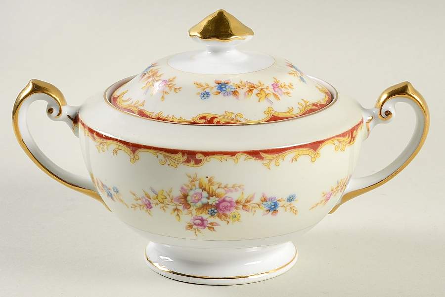Wembley Sugar Bowl & Lid by National China-1
