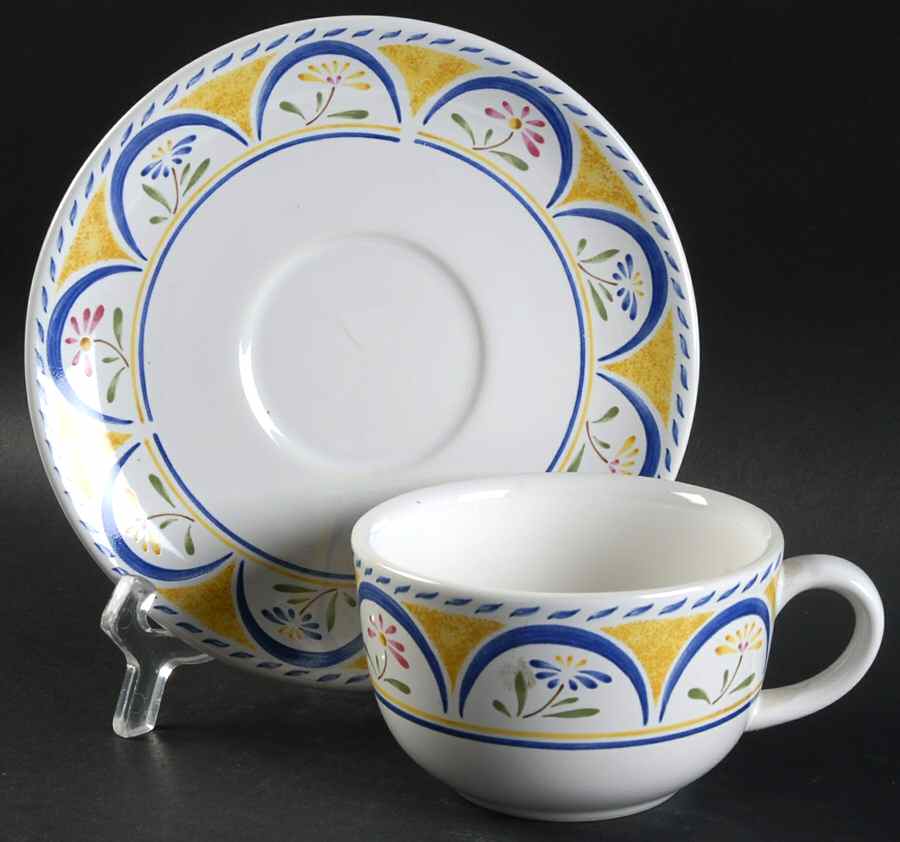 Angelina Flat Cup & Saucer Set by Nancy Calhoun-1