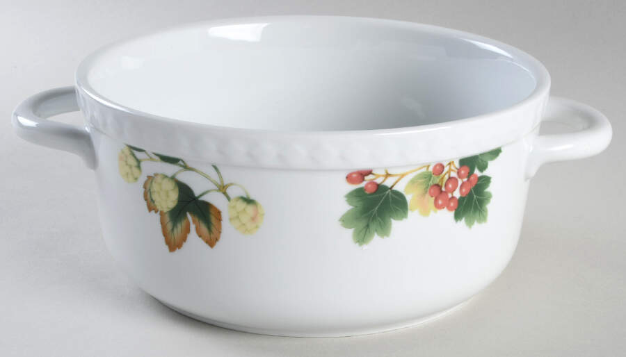 English Country Fruit 1.5 Quart Round Casserole No Lid by Nancy Calhoun-1