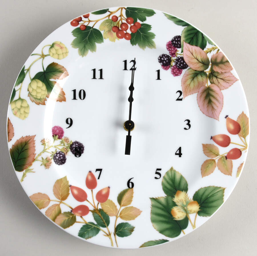 English Country Fruit 1-2" depth  Clock Plate HC by Nancy Calhoun-1