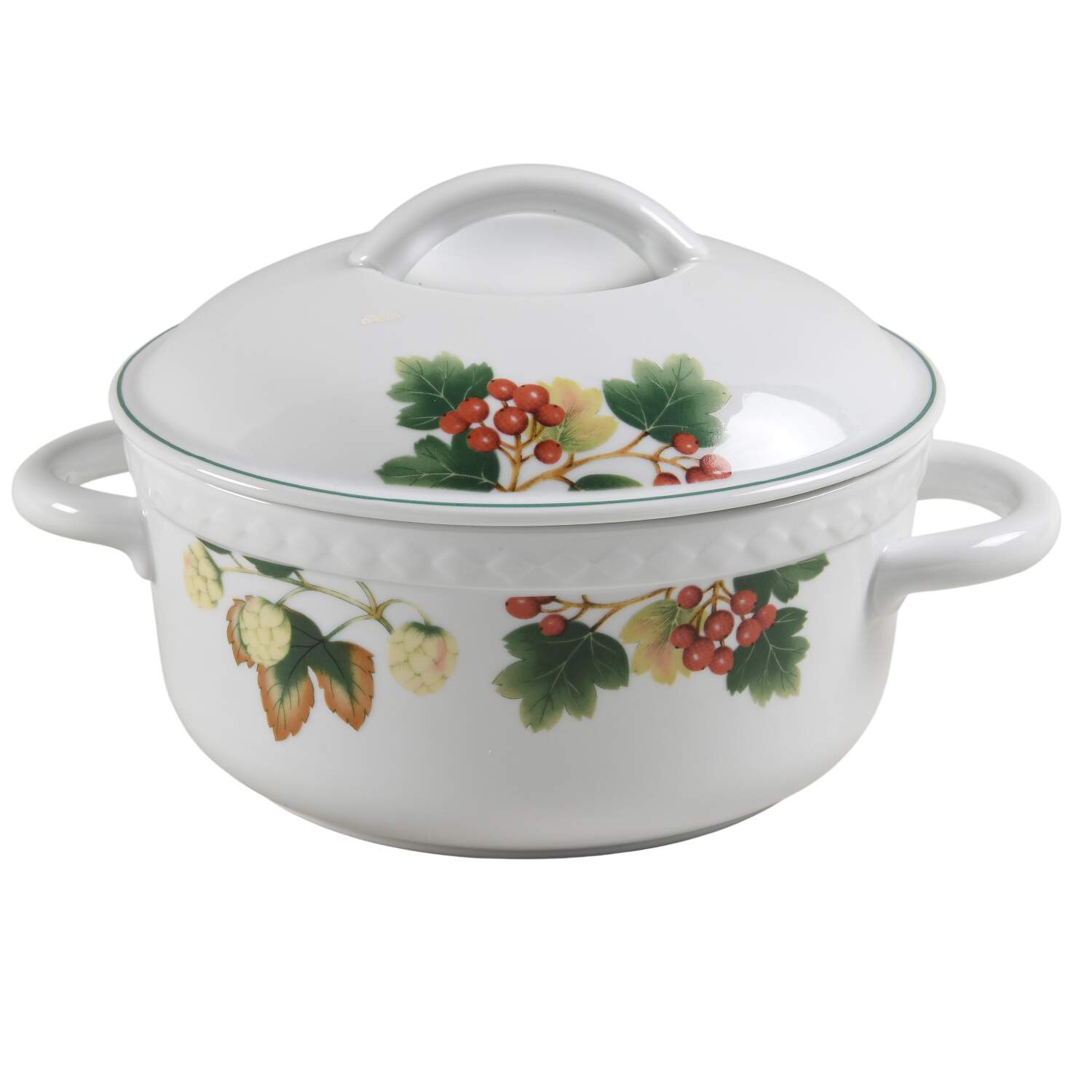English Country Fruit 1 Qt Round Covered Casserole by Nancy Calhoun-1