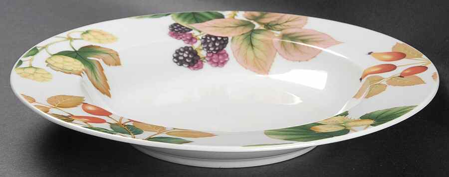 English Country Fruit Large Rim Soup Bowl by Nancy Calhoun-1