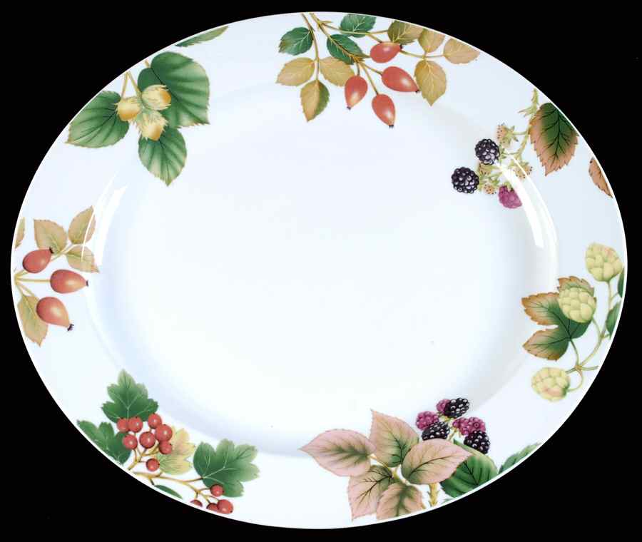 English Country Fruit 13" Oval Serving Platter by Nancy Calhoun-1