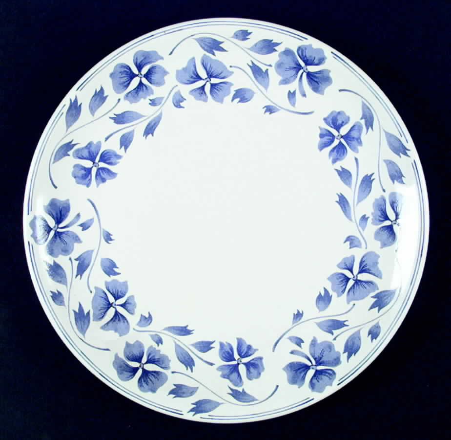 Fiori Blue Dinner Plate by Nancy Calhoun-1