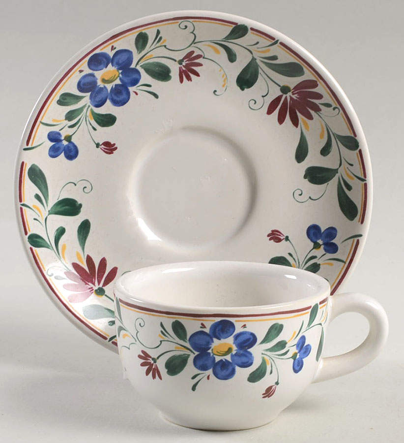 Francesca Flat Demitasse Cup & Saucer Set by Nancy Calhoun-1