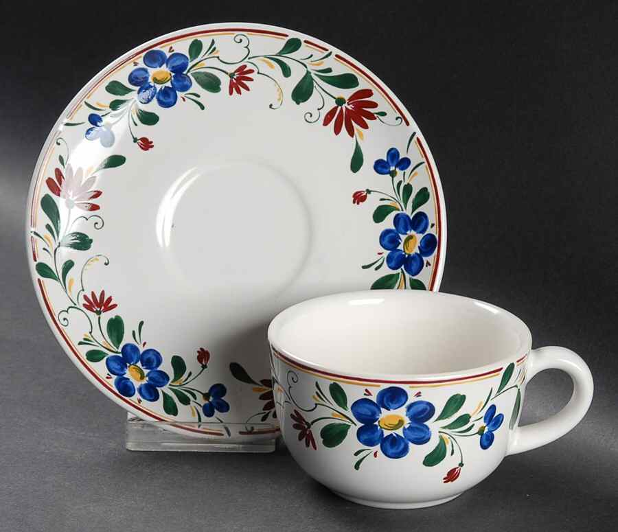 Francesca Flat Cup & Saucer Set by Nancy Calhoun-1