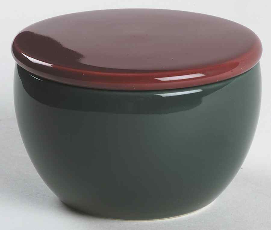 Fusions Evergreen Sugar Bowl & Lid by Nancy Calhoun-1