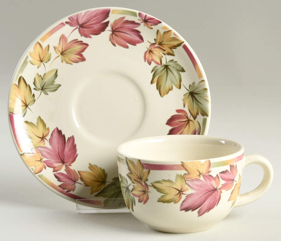 Maplewood Flat Cup & Saucer Set by Nancy Calhoun-1