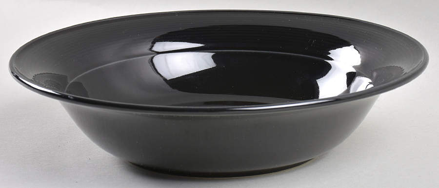 Solid Color Black 9" Round Vegetable Bowl by Nancy Calhoun-1
