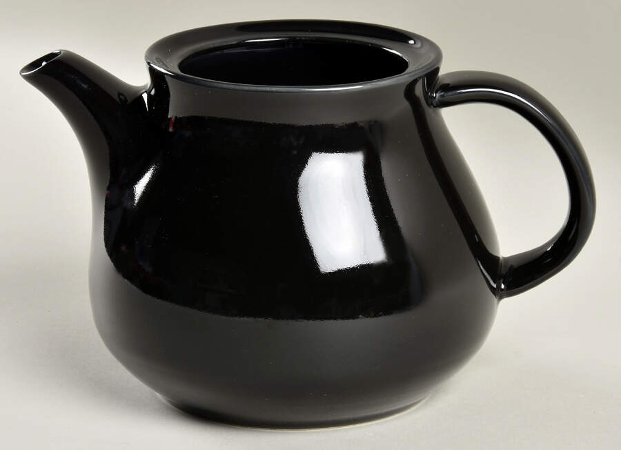 Solid Color Black Teapot No Lid by Nancy Calhoun-1