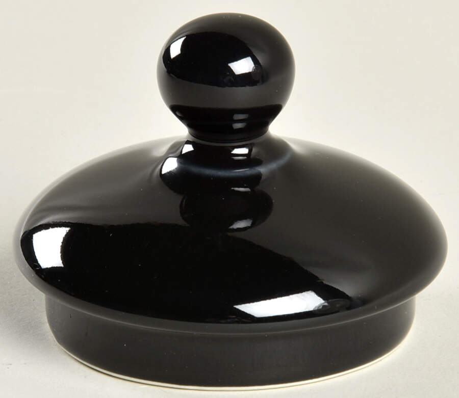 Solid Color Black Lid for Teapot by Nancy Calhoun-1
