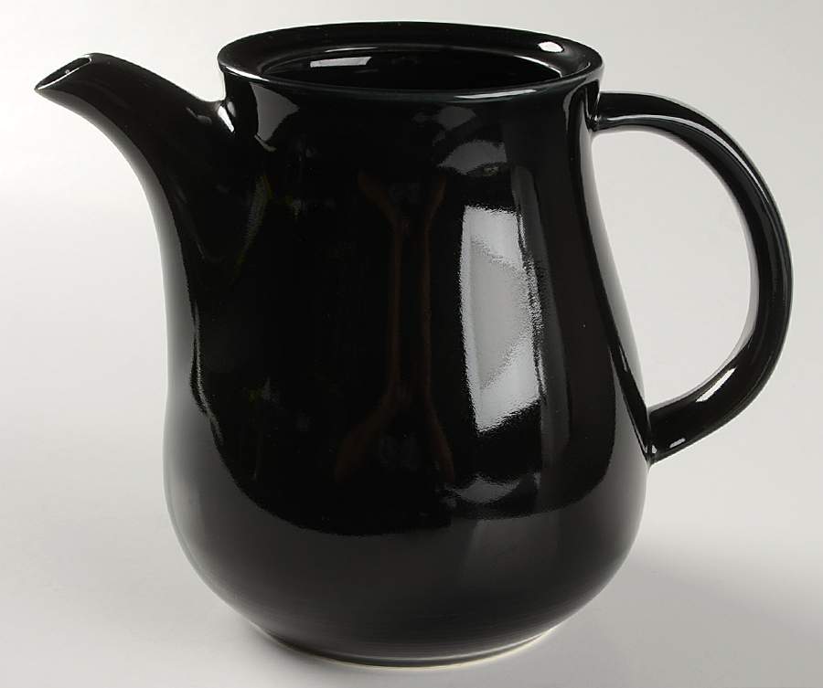 Solid Color Black Coffee Pot No Lid by Nancy Calhoun-1