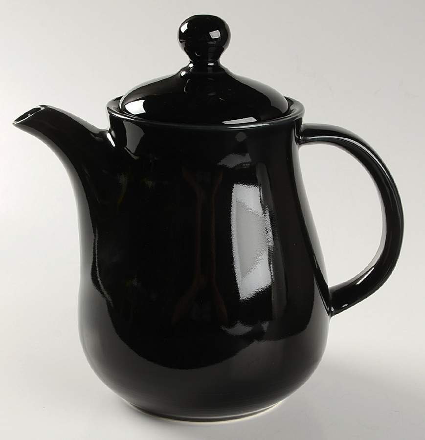 Solid Color Black Coffee Pot & Lid by Nancy Calhoun-1