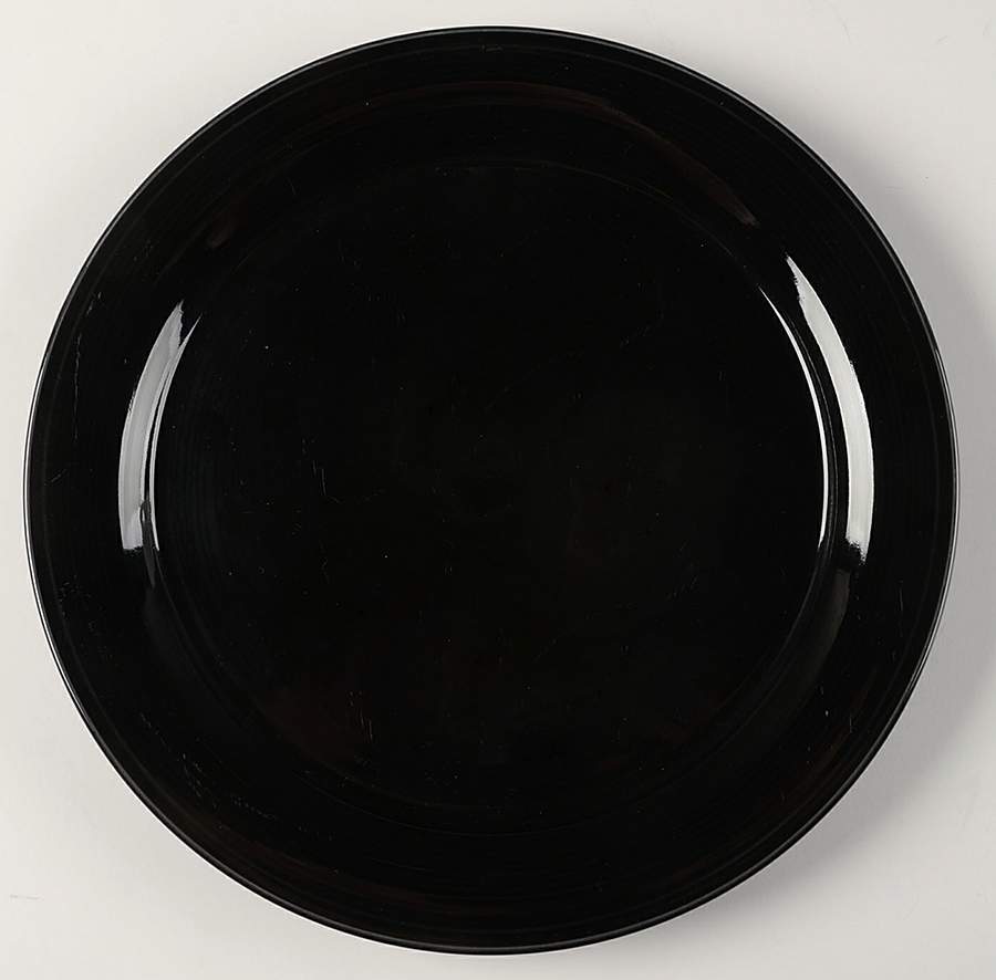 Solid Color Black 12" Chop Plate (Round Platter) by Nancy Calhoun-1