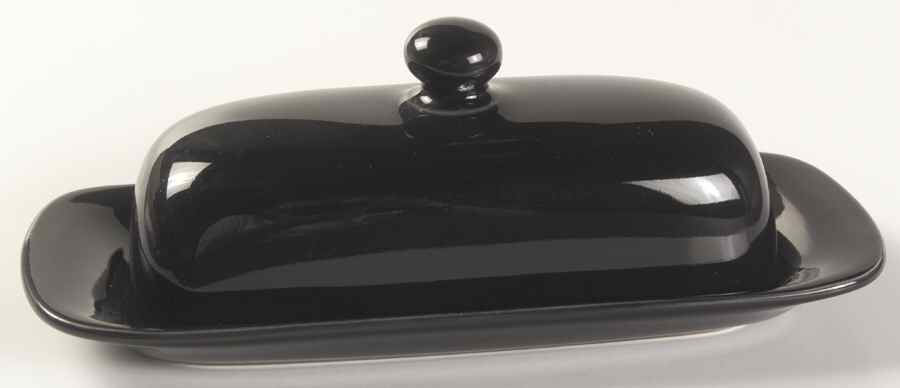 Solid Color Black 1/4 Lb Covered Butter by Nancy Calhoun-1