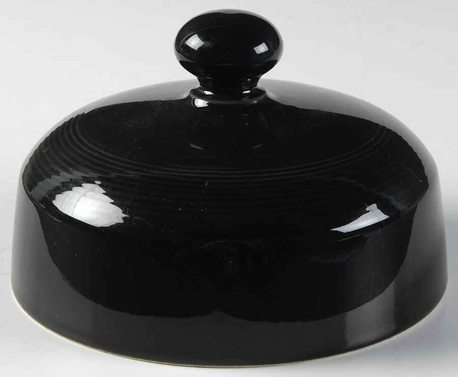Solid Color Black Lid for Round Butter by Nancy Calhoun-1