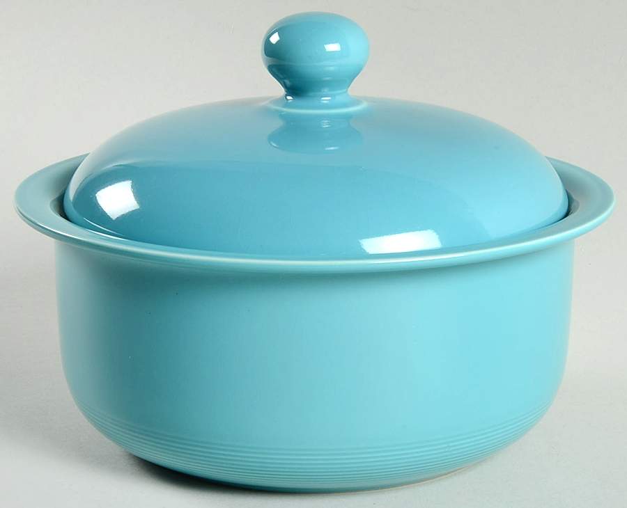 Solid Color Dark Aqua 2 Qt Round Covered Casserole by Nancy Calhoun-1