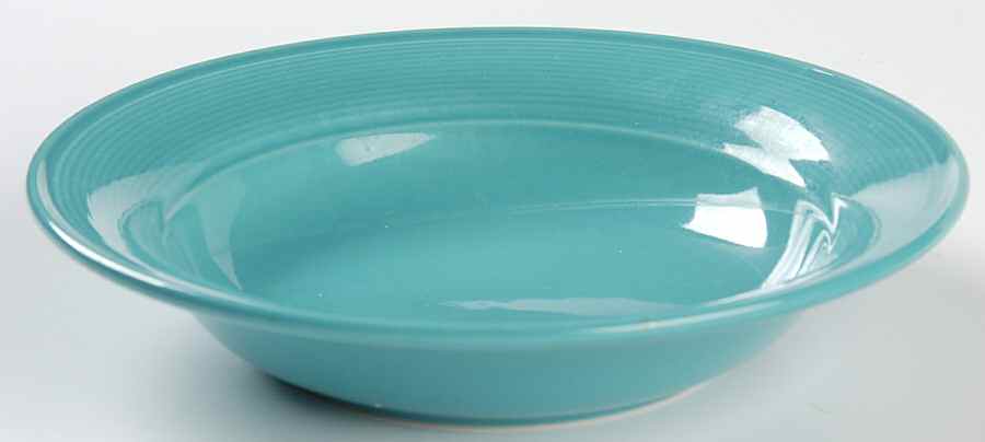 Solid Color Dark Aqua Rim Soup Bowl by Nancy Calhoun-1