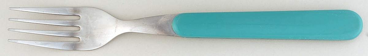 Solid Color Dark Aqua Dinner Fork (7 1/2" or Larger) by Nancy Calhoun-1