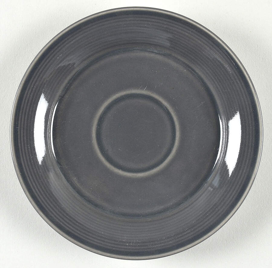 Solid Color Dark Gray Saucer by Nancy Calhoun-1