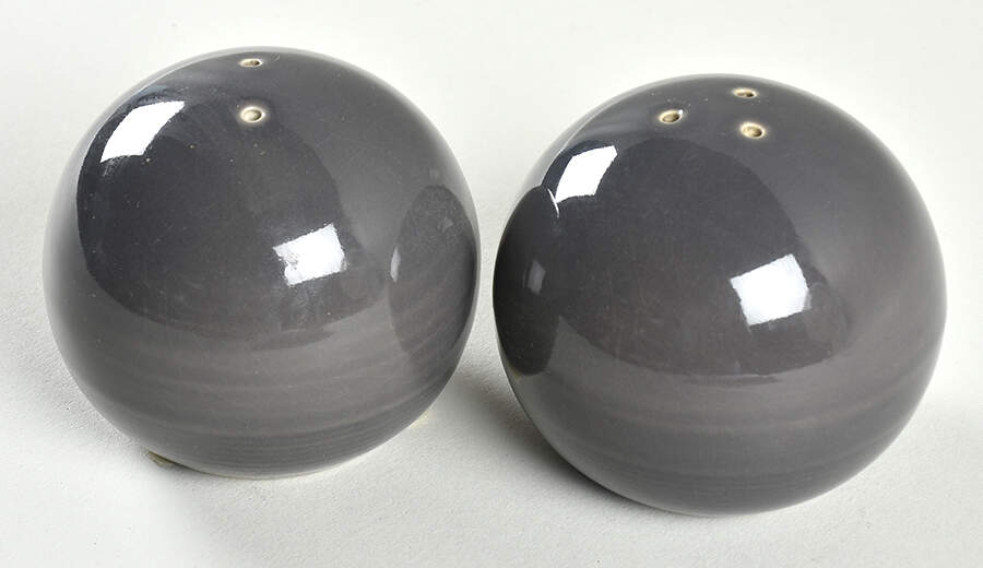 Solid Color Dark Gray Salt & Pepper Set by Nancy Calhoun-1